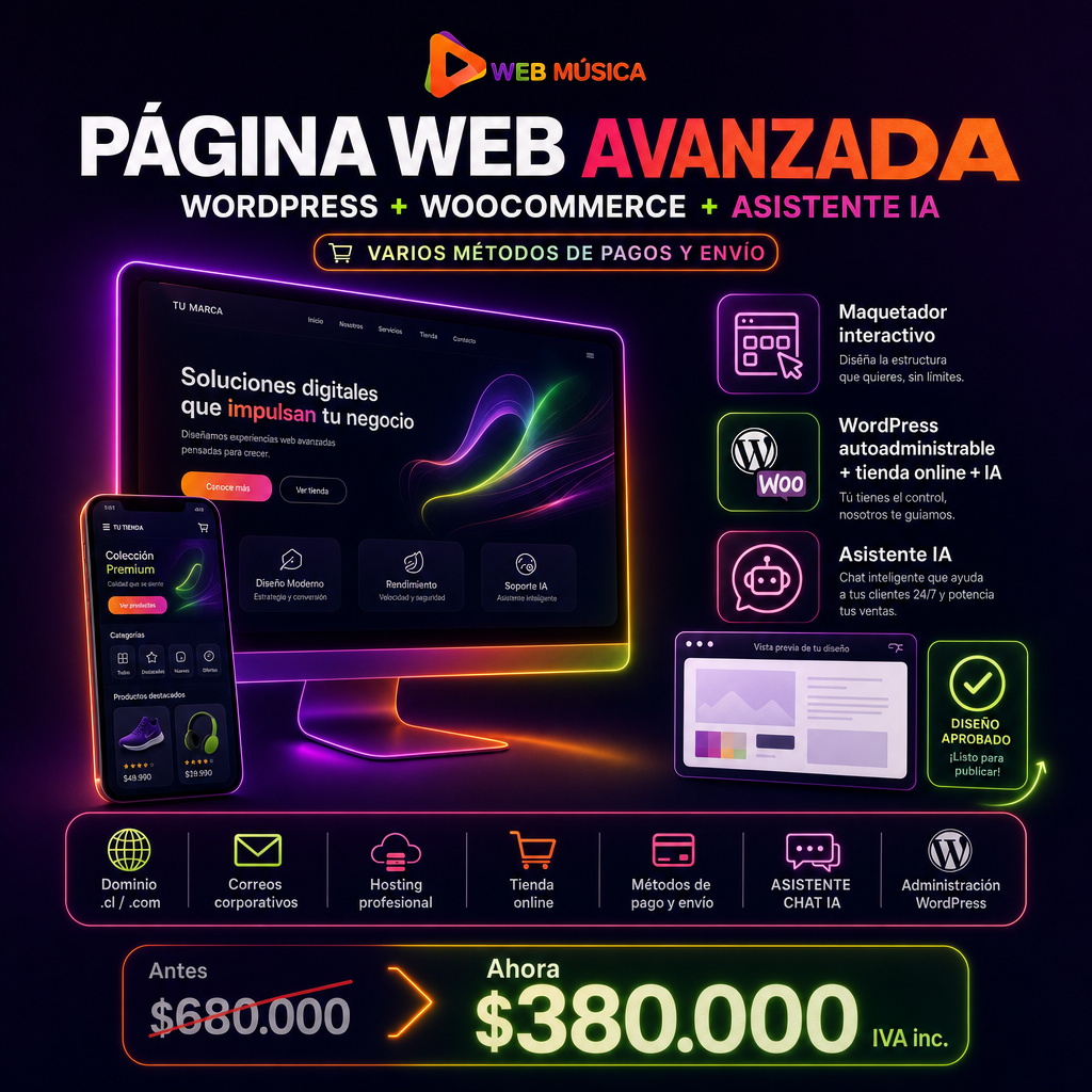 Página Web Original Auto-administrable Wordpress
